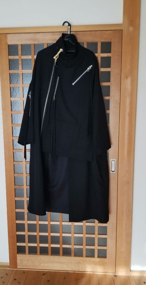 yohji yamamoto pour homme ジッパー付きロングコート