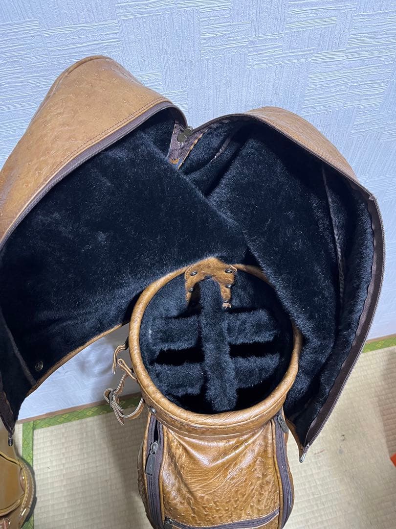 稀少品!　AXEL　アクセル　オストリッチ　キャディバッグーフード付属