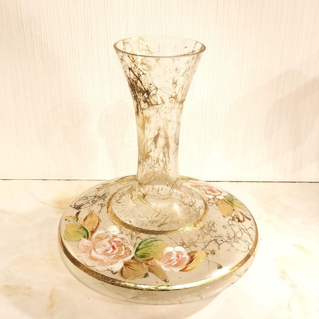 ヴィンテージ ハンドペイント フラワーベース 花瓶