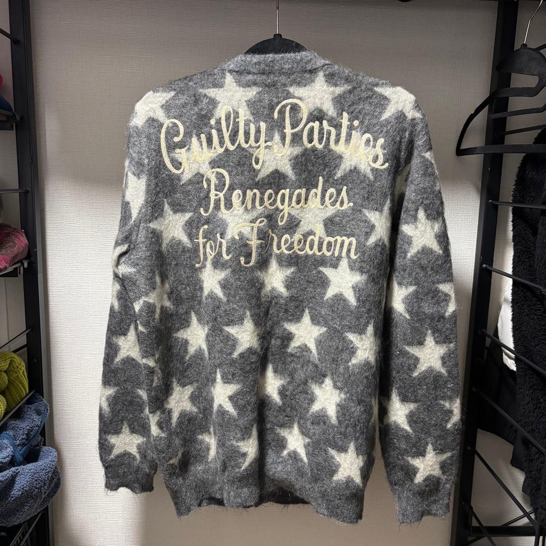 WAKOMARIA ワコマリア　 星柄カーディガン　モヘア　スター柄