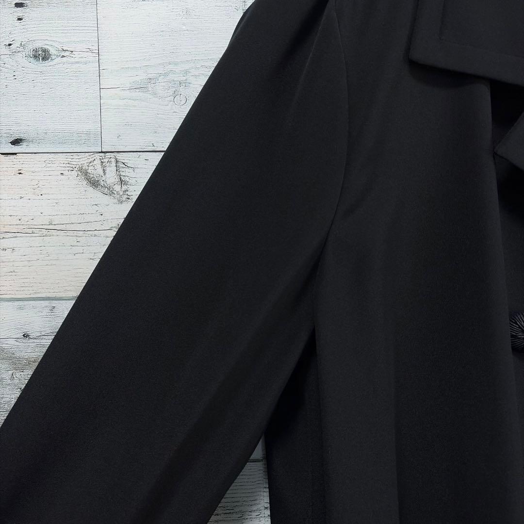 ☆大きいサイズ・13＋☆レリアン　ダブルコート　ロングコート　装飾ボタン　シルク