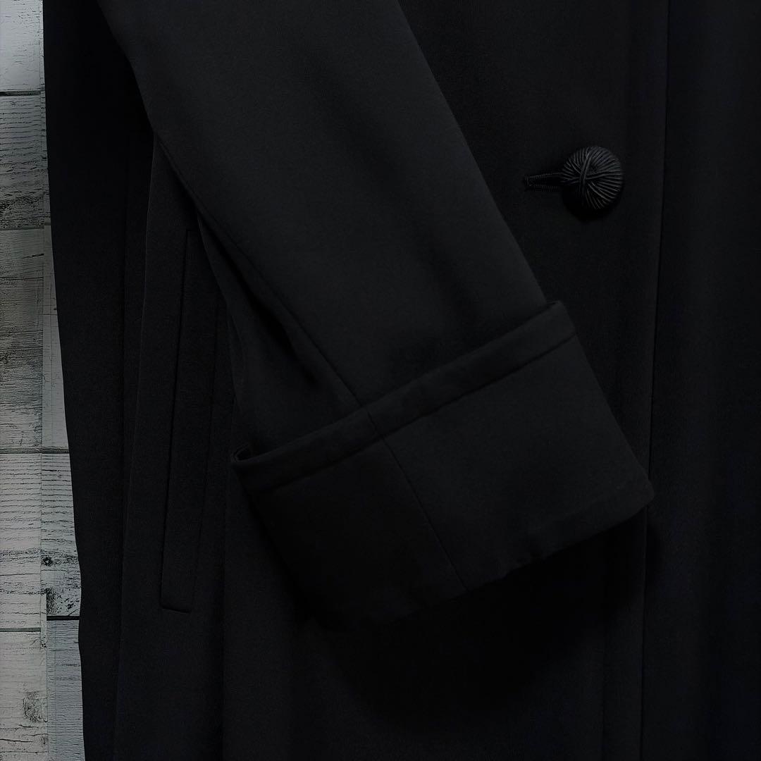 ☆大きいサイズ・13＋☆レリアン　ダブルコート　ロングコート　装飾ボタン　シルク