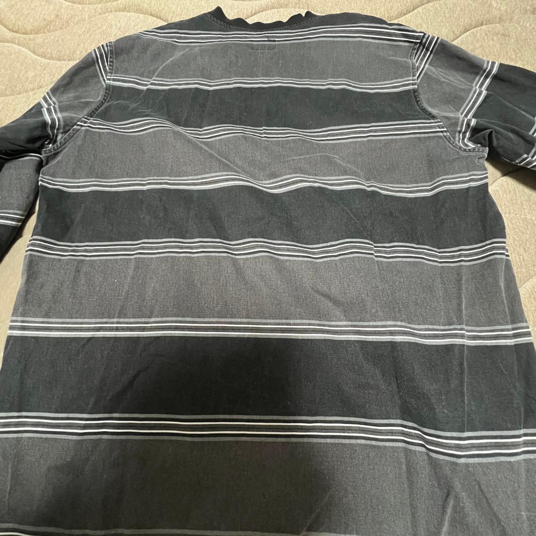 【即完売モデル】Supreme ヘンリーネック ボーダー ロンT Lサイズ