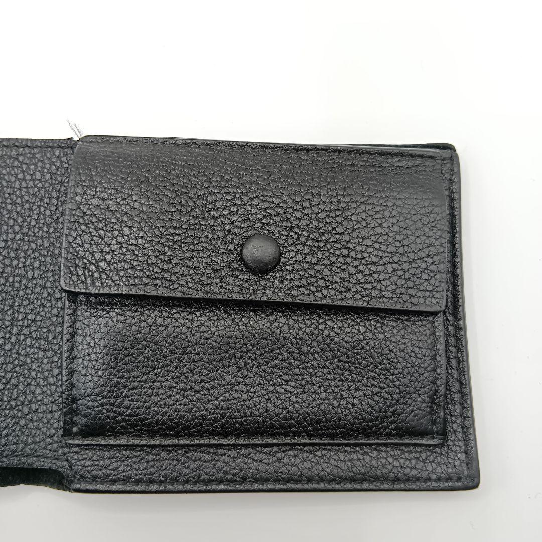 GUCCI グッチ　ブラックレザー 二つ折り財布（K）