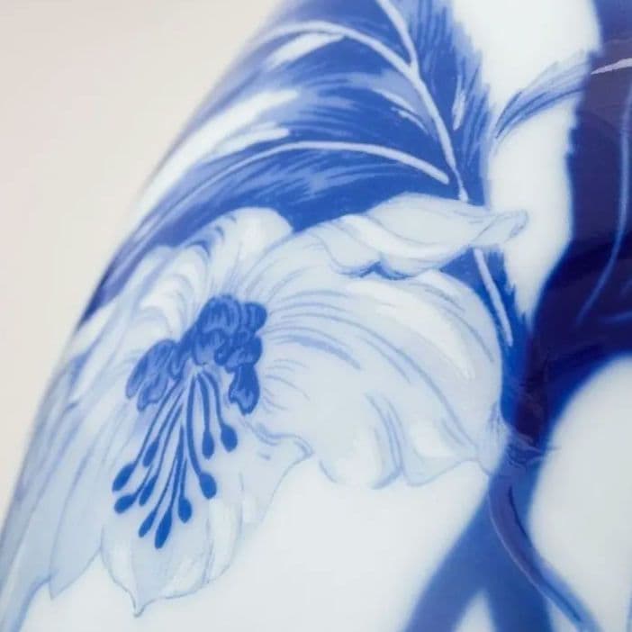 宮内庁御用達★深川製磁★『オリエンタルブルー』ヌーボー９号 花生★花瓶★未使用