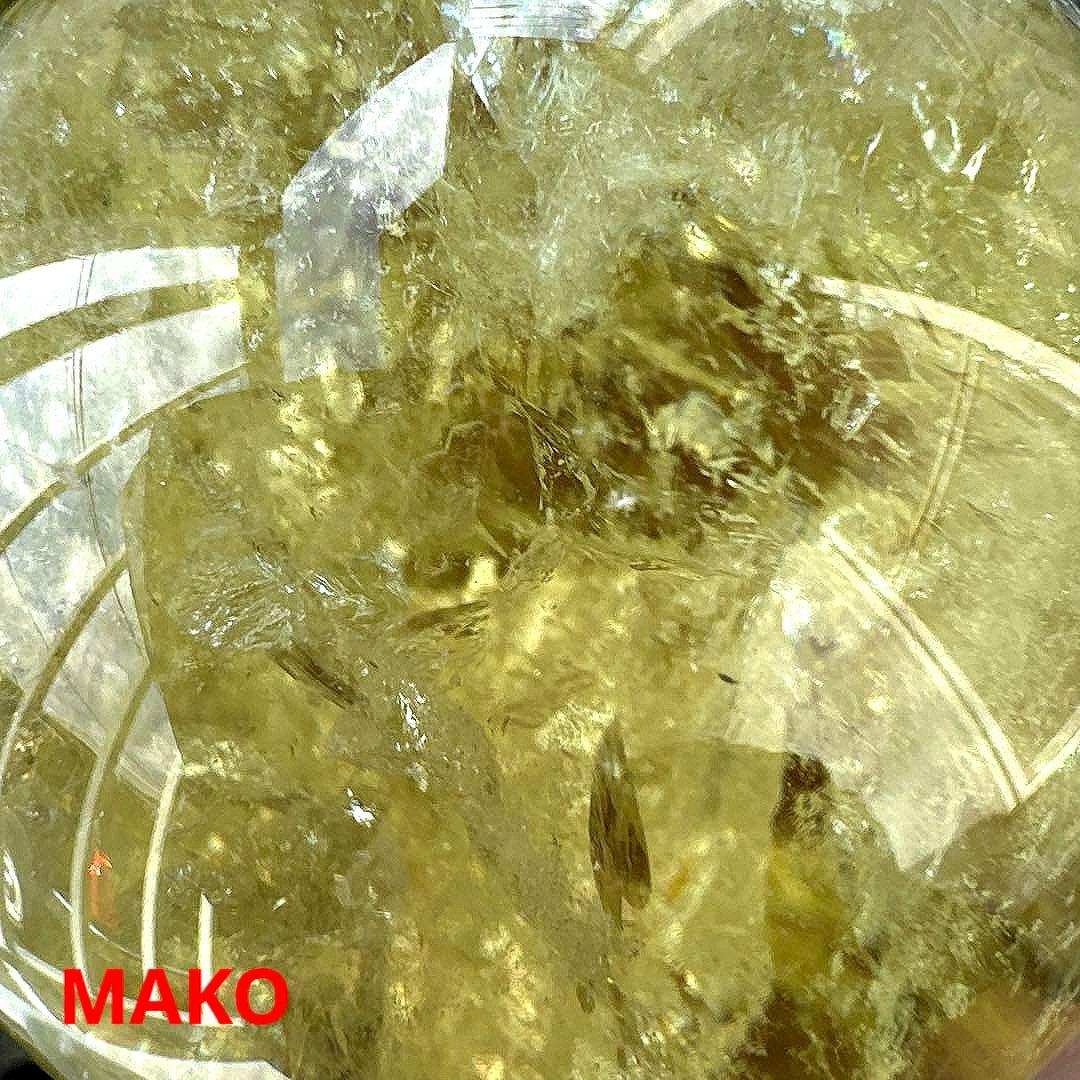 M1833☆シトリン丸玉90mm1.0Kg☆天然石　原石☆N51009