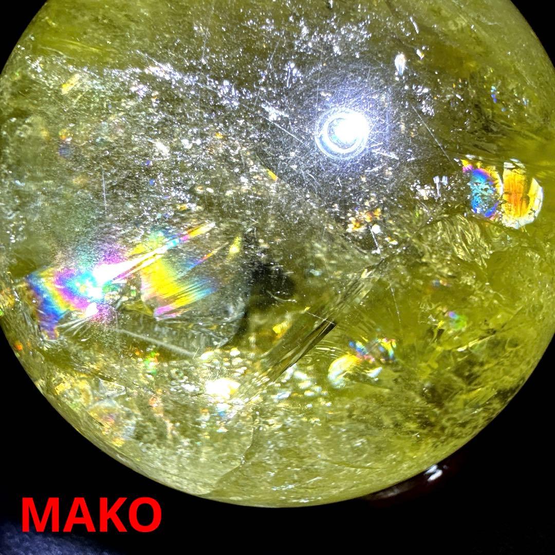 M1833☆シトリン丸玉90mm1.0Kg☆天然石　原石☆N51009