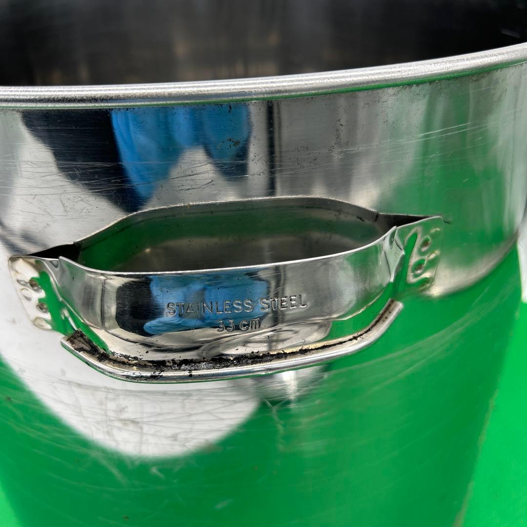 寸胴鍋　キッチンポット　33 24 セット　ステンレス　28ℓ 10ℓ