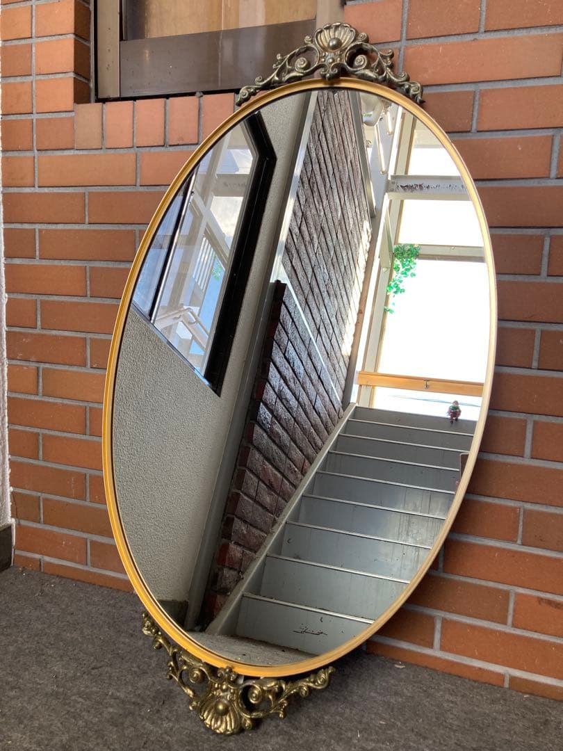 g アンティークミラー　アンティーク調　壁掛けミラー　壁掛けインテリア　ロココ調