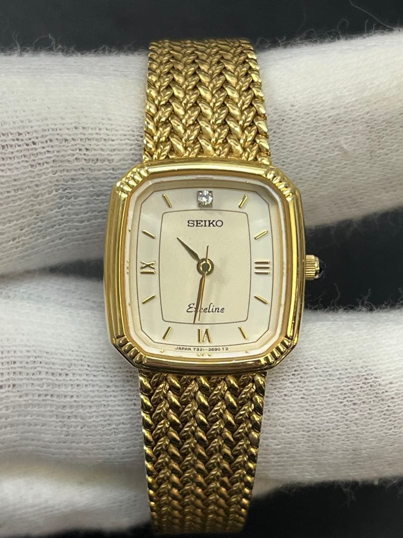 SEIKO セイコー　エクセリーヌ　文字盤ダイヤ7321-6600 レディース