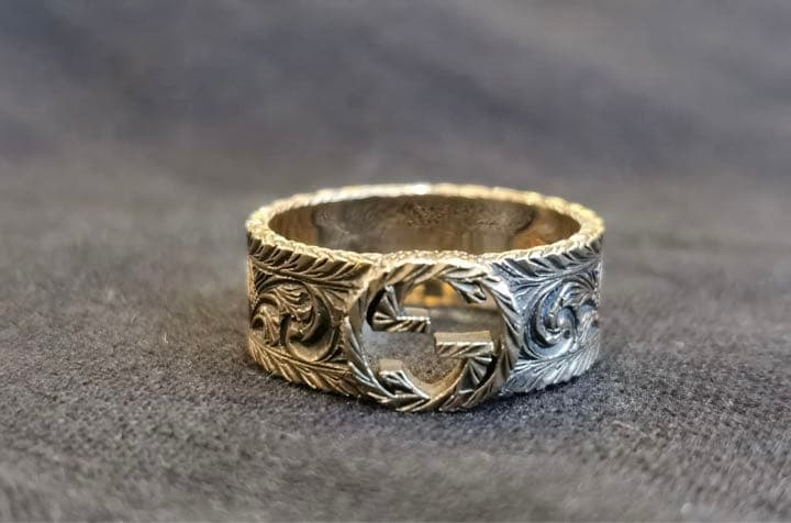 GUCCI(グッチ) 18K ゴールド インターロッキングG リング