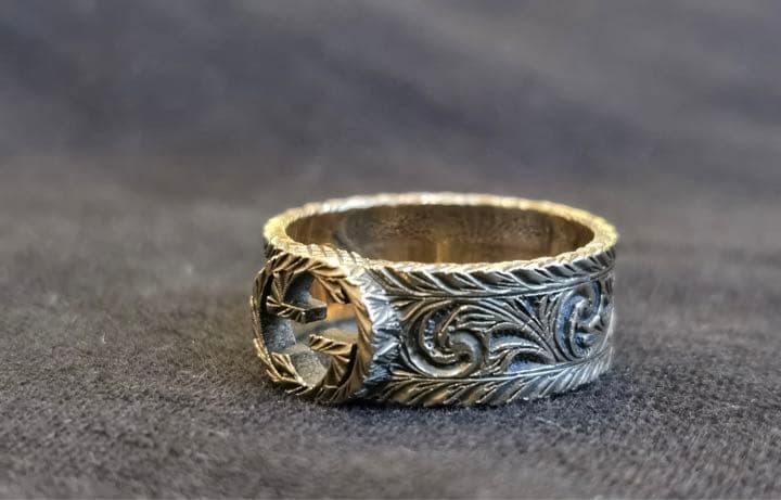 GUCCI(グッチ) 18K ゴールド インターロッキングG リング