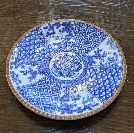 古伊万里　絵皿　大皿　骨董　染付　青染付　アンティーク　大正ロマン