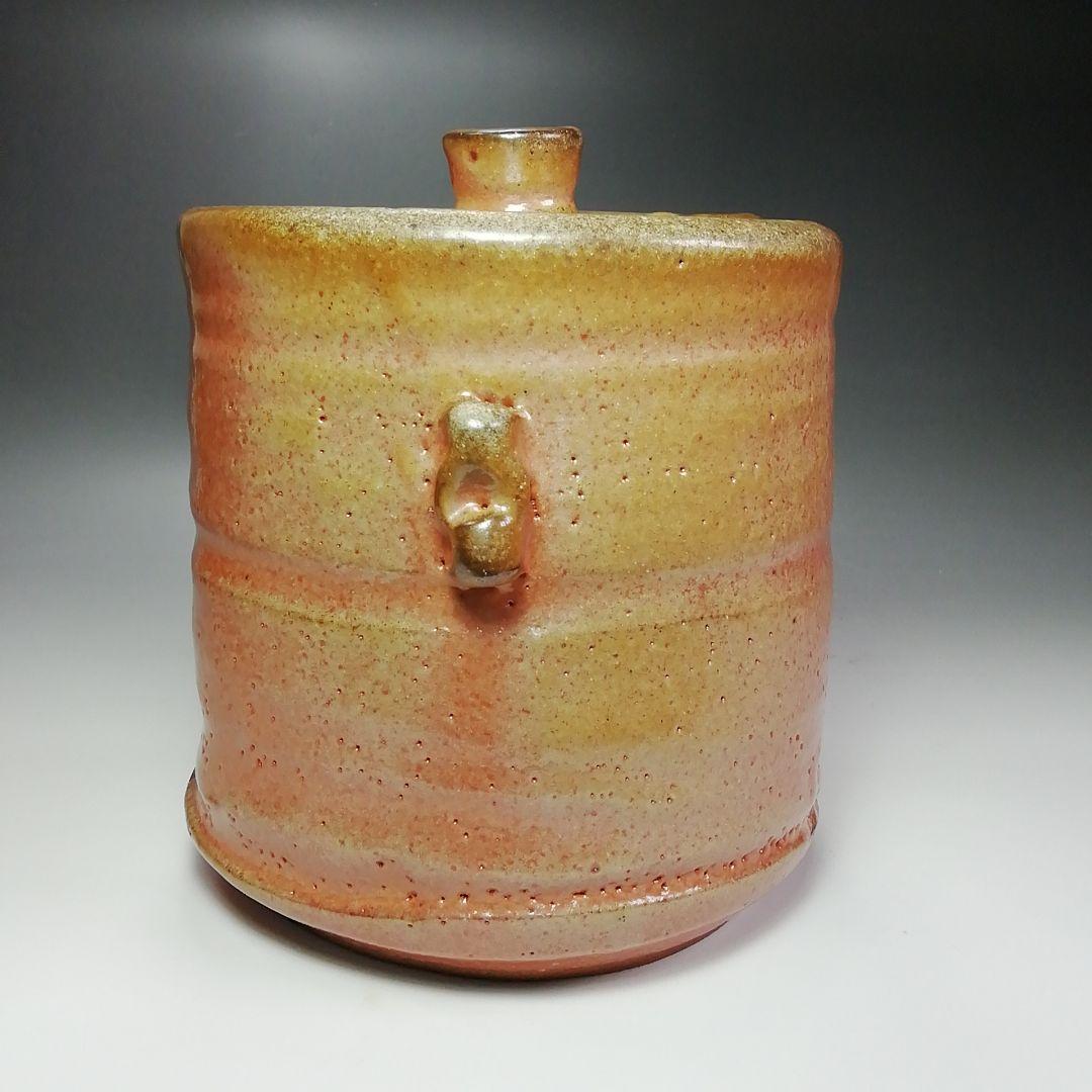 Ｓ４６５　水指　『備前志野水指』『藤原恭助作』　共箱　茶道具