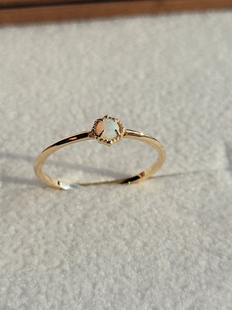 美品★K10 YG NOIR DE POUPEE リング 指輪 オパール