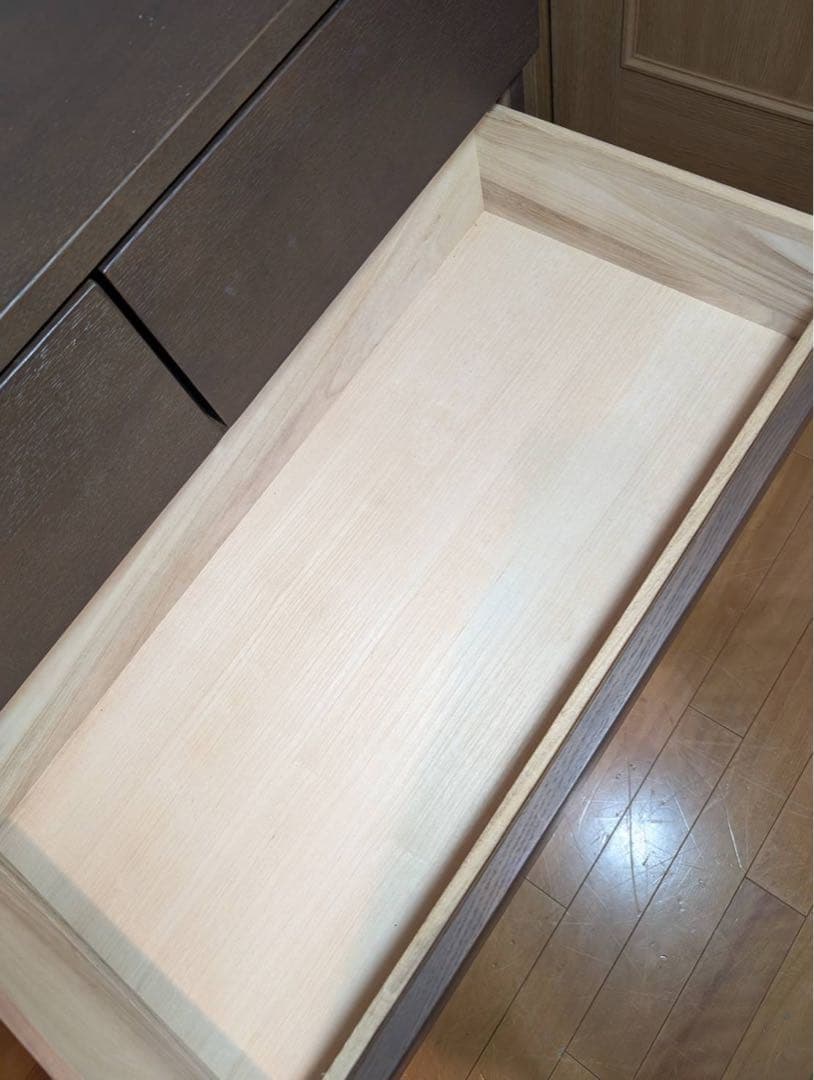 ■送料込■無印 MUJI 木製4段 チェスト 収納 ブラウン たんす 衣類収納