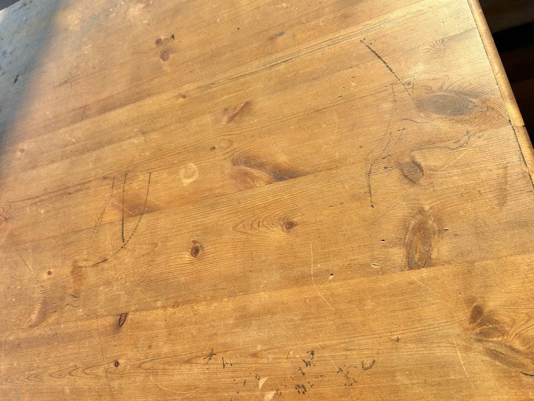 722 ダイニングテーブル 引き出し4個付き 北欧カントリー 木製　ビンテージ