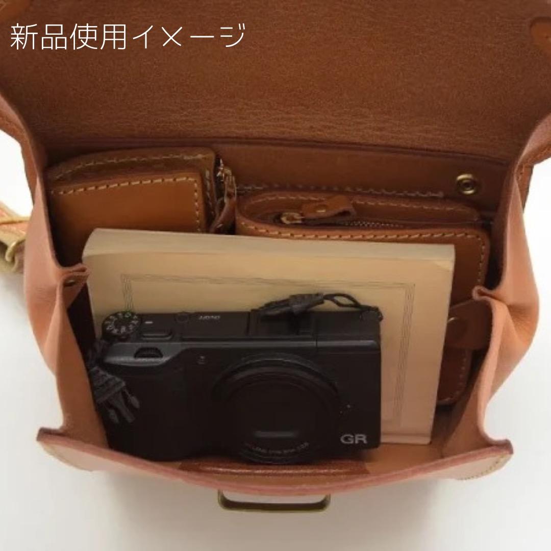 HERZ ヘルツ 3次元立体フォルム 2wayウエストボディバッグキャメル