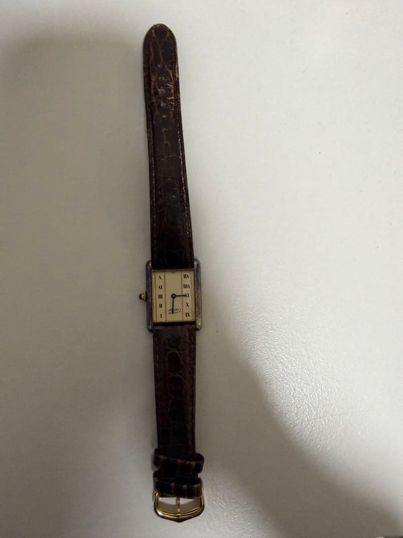 Cartier マストタンク ヴェルメイユ　クォーツ 腕時計 ブラウンレザー