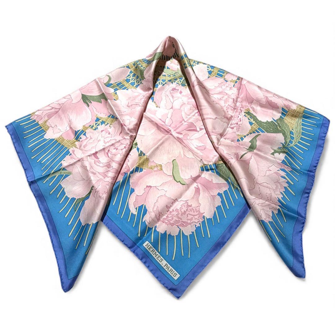 エルメス HERMES スカーフ　カレ90 Les Pivoines