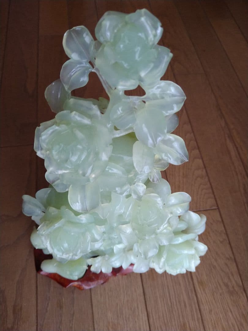 中国翡翠　軟玉　岫玉　香炉　彫刻