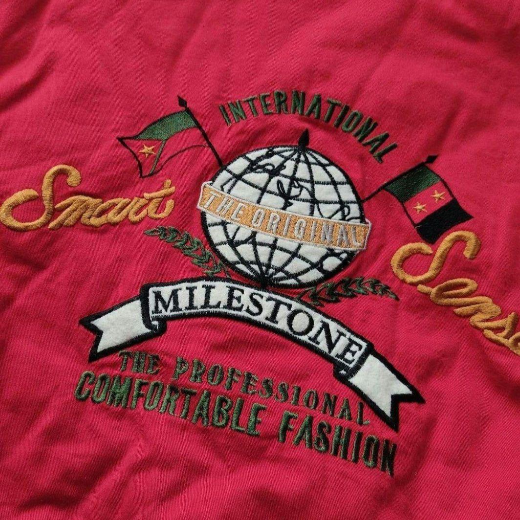 【希少レア】90s リバーシブル スポーツ ジャケット レッド グレー 刺繍