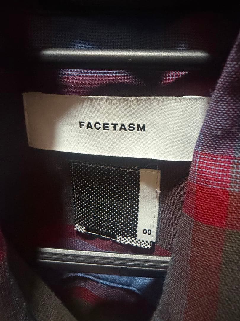 FACETASM ファセッタズムのサイドスリットオーバーサイズチェックシャツ