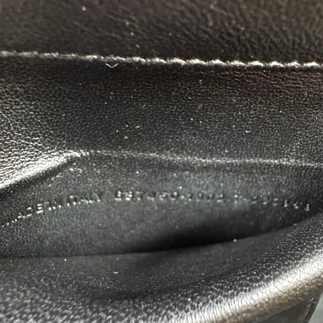 大人気✨バレンシアガ　三つ折り財布　クロコ　黒　エブリデイ　現行ロゴ　レザー