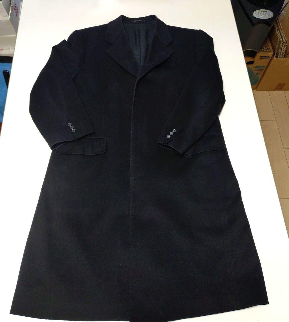 Zegna ゼニア　カシミヤ100％　チェスターロングコート濃紺