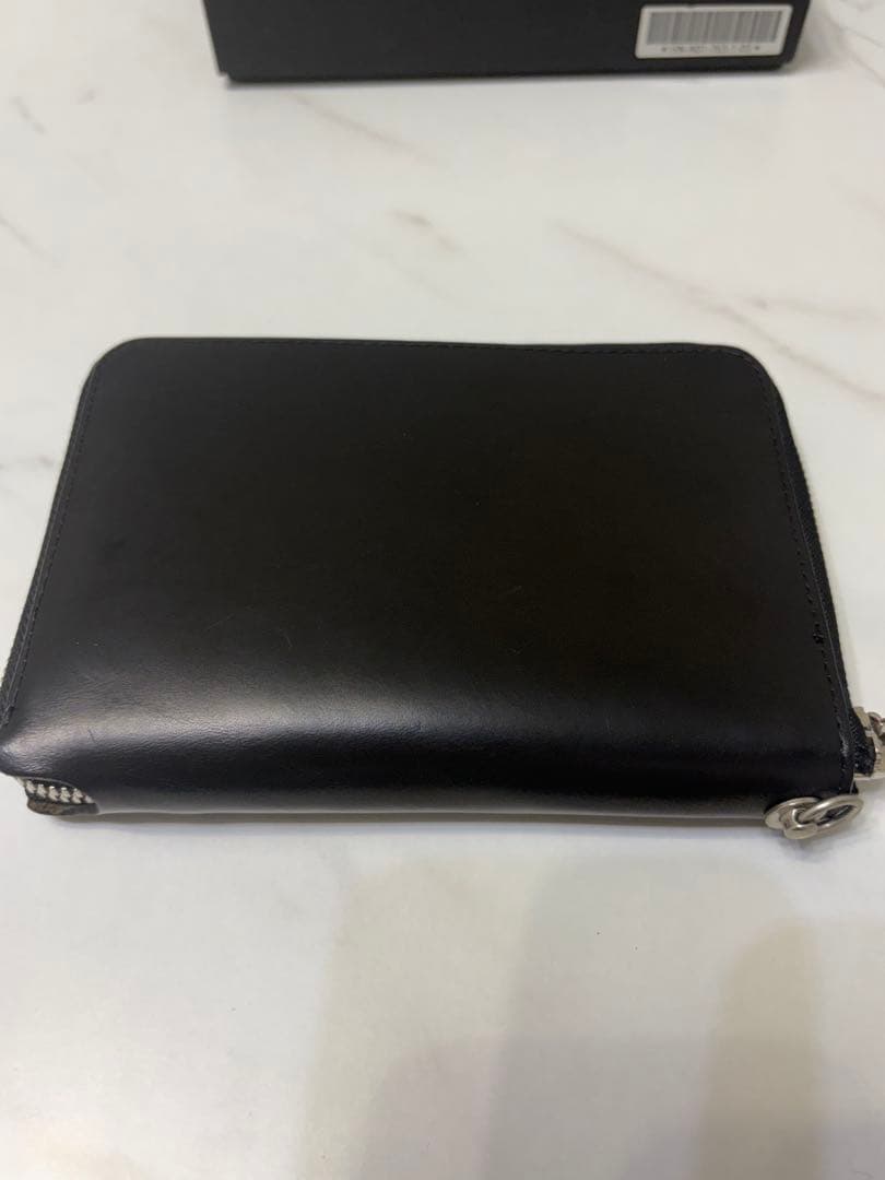 ヨウジヤマモト ブラック レザー 二つ折り財布