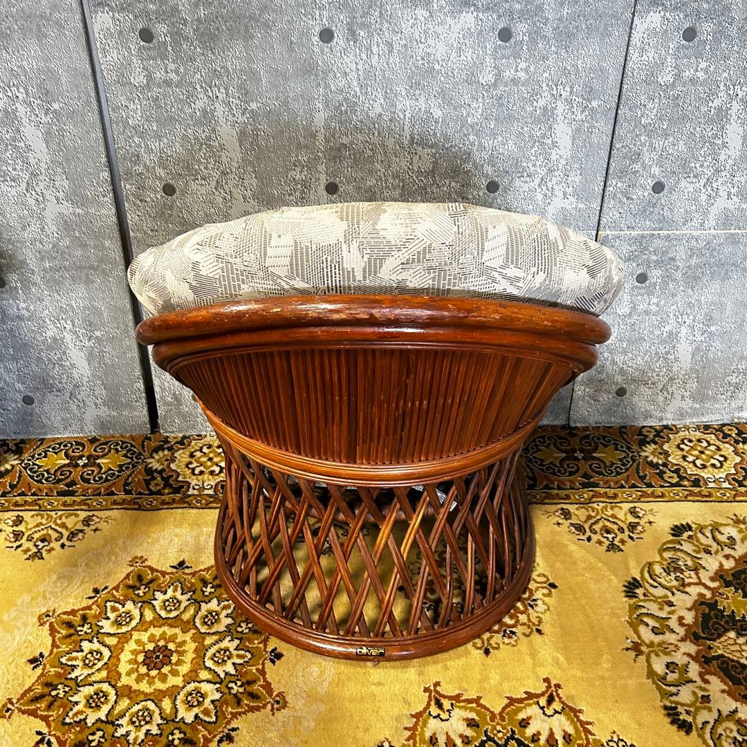 ꧁籐素材꧂クッション付ラタンアームソファ&ガラステーブルセット高座椅子 チェア