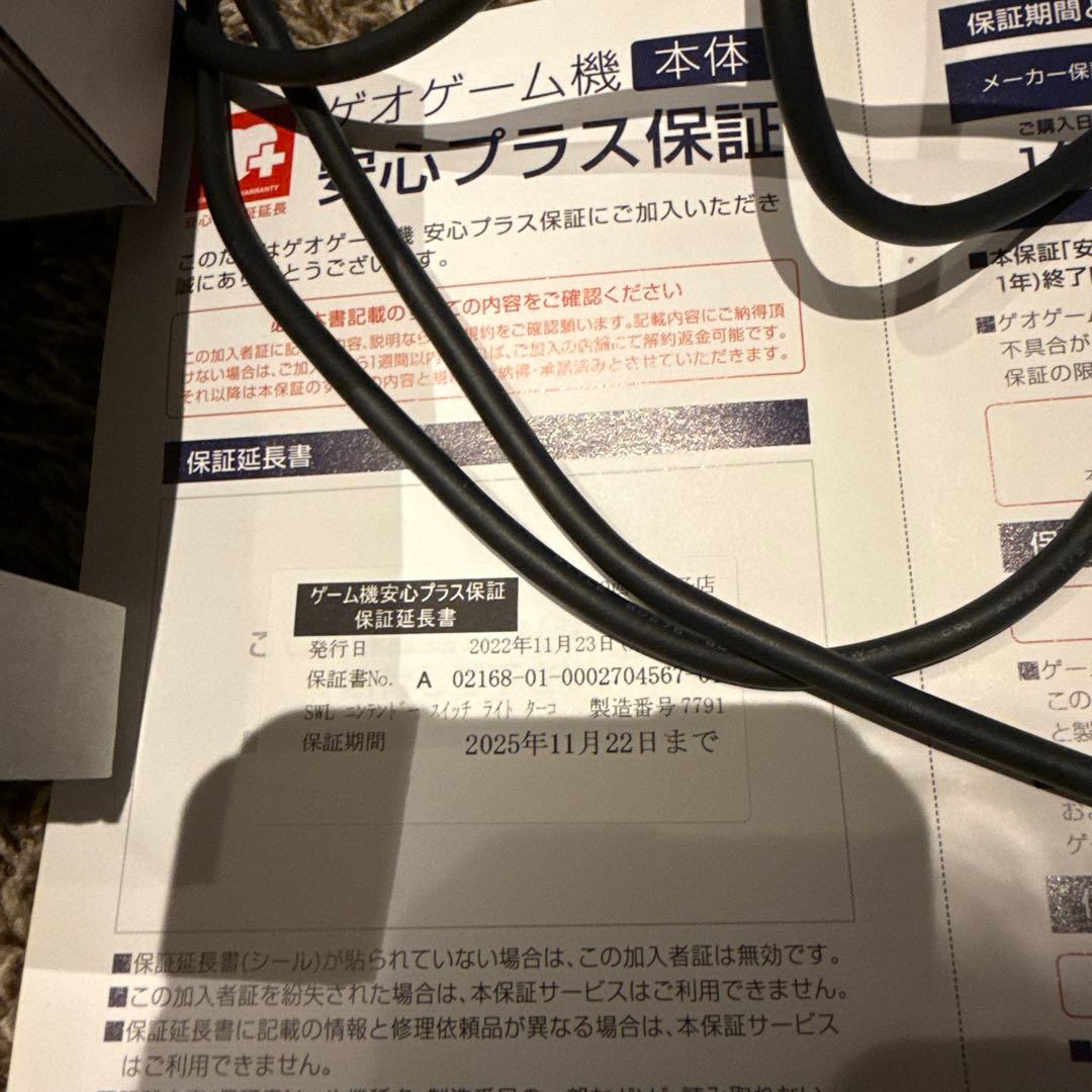 Nintendo Switch Lite 青 充電器付き　保証付