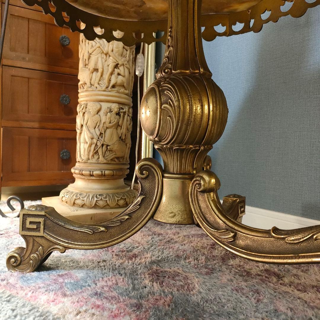 イタリアンヴィンテージ 大理石×真鍮装飾 ローテーブル