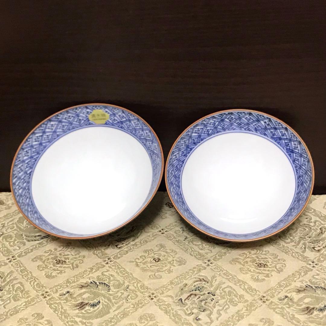 未使用保管✨京焼 清水焼 壹楽 ブルー 紅葉 組飯茶碗 箱入✨秋 山本壹楽 壱楽