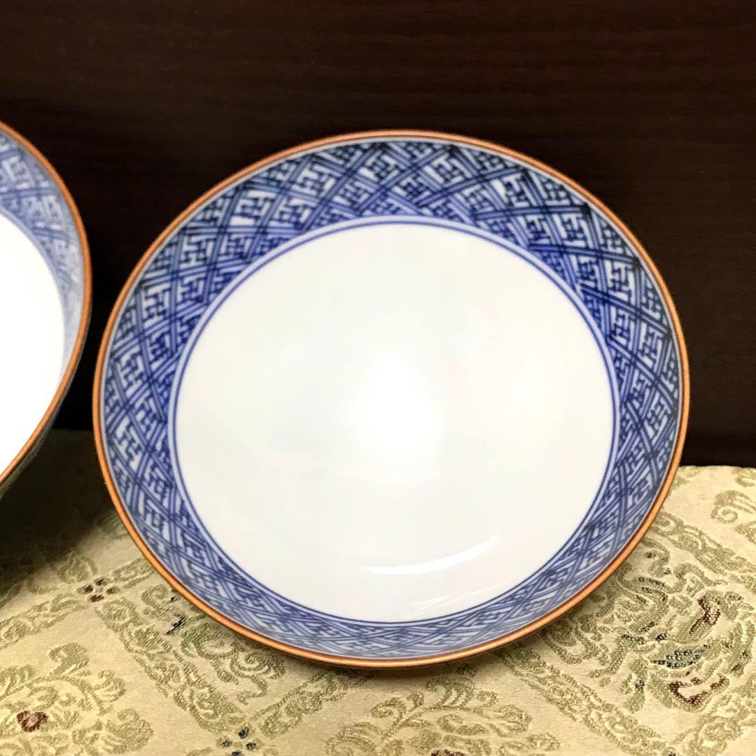 未使用保管✨京焼 清水焼 壹楽 ブルー 紅葉 組飯茶碗 箱入✨秋 山本壹楽 壱楽