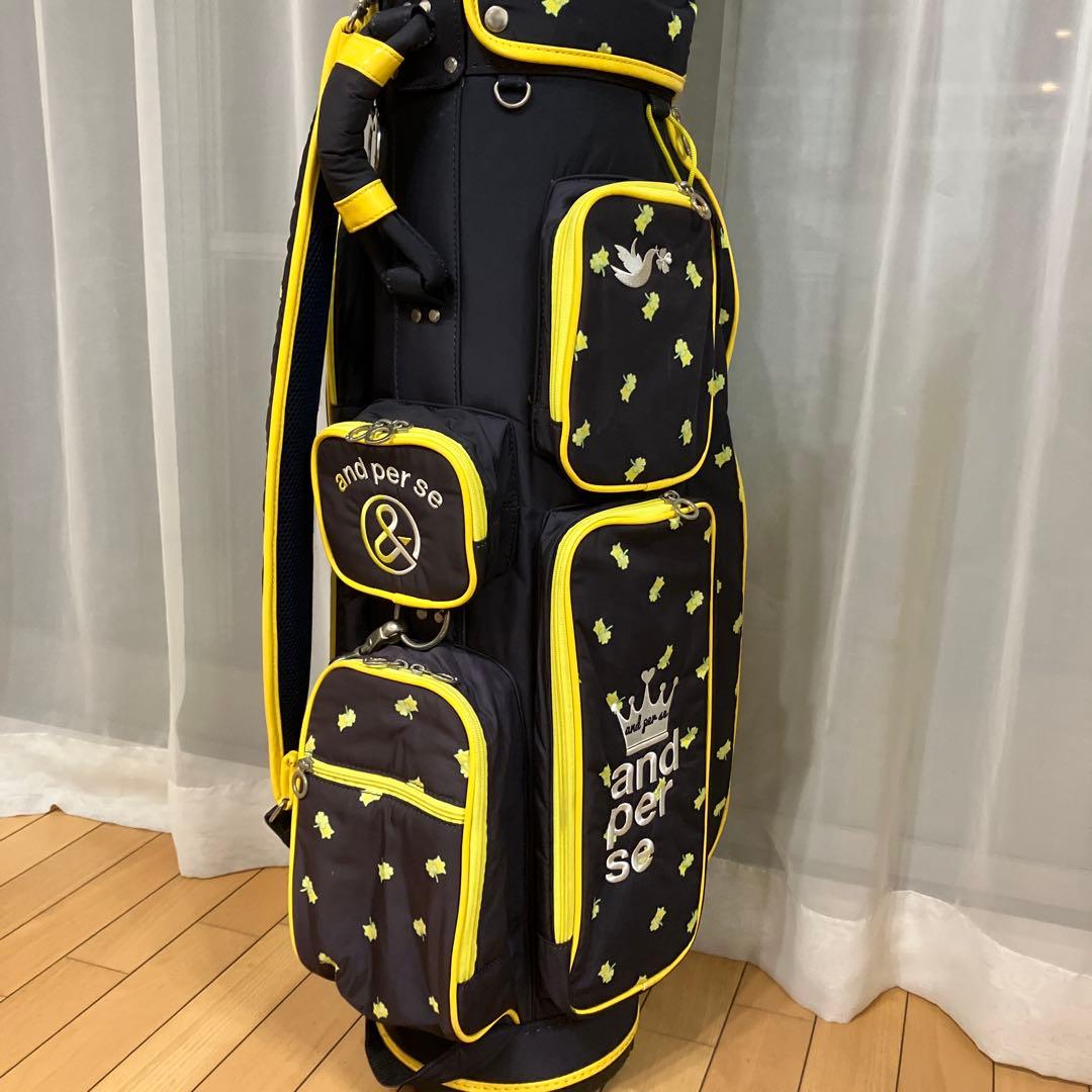 and per se ゴルフ　花柄キャディバッグ アンパスィ