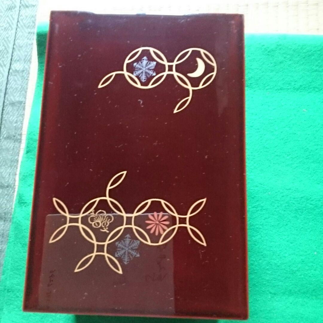 溜塗り。四季七宝茶箱。