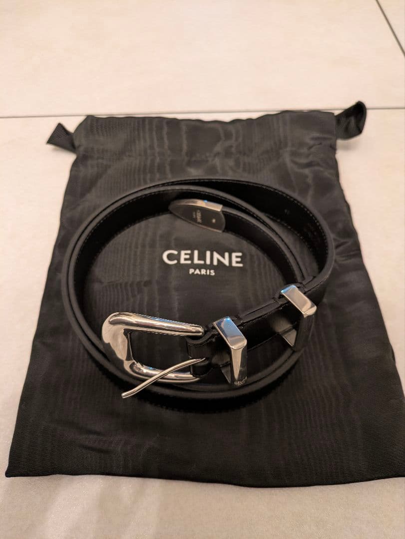 CELINE ウエスタンベルト サイズ90　黒