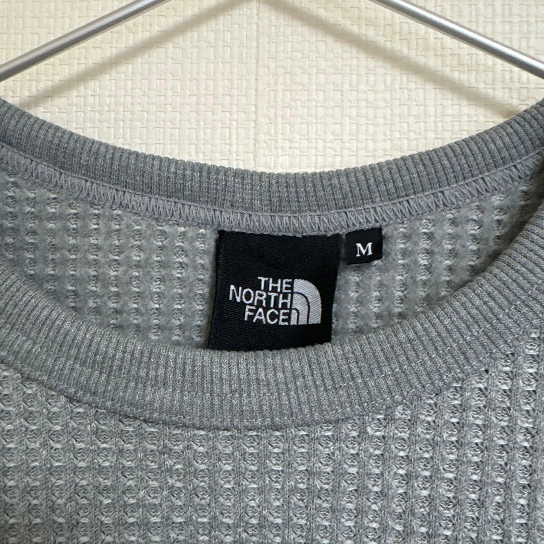 THE NORTH FACE ロングスリーブウォームワッフルクルー グレー M
