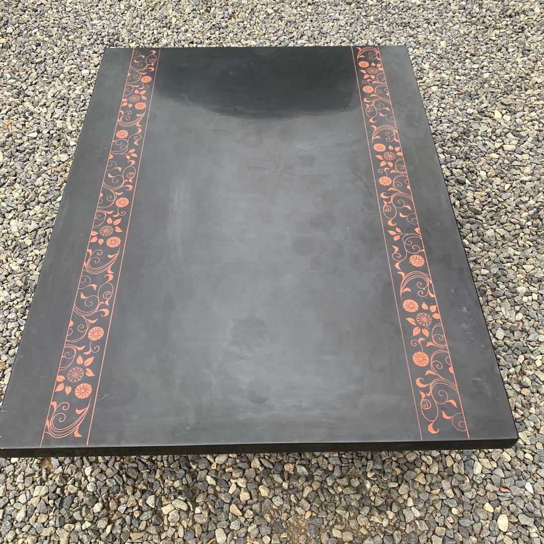 黒塗り 上品な ローテーブル 座卓 文机 書机　幅120cm