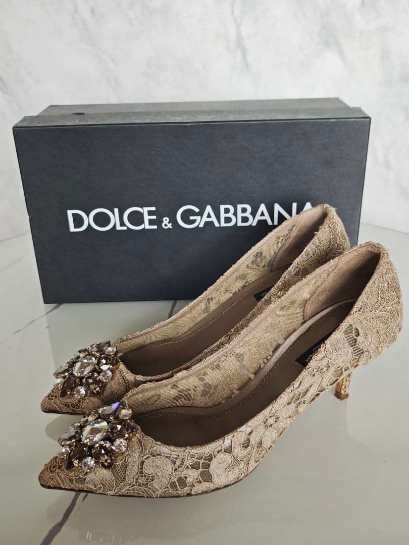 ゆりみり 【美品・現行モデル】 定価：¥156,200 レースパンプス