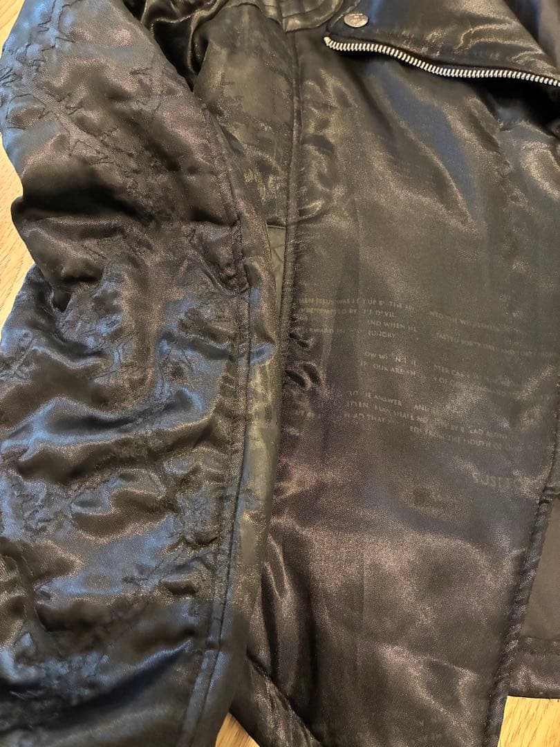 整*理様 h.ANARCHY変形黒ライダースダウンジャケット