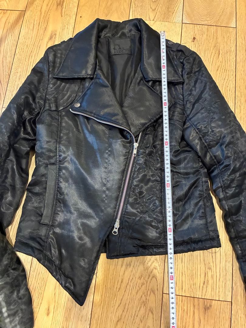 整*理様 h.ANARCHY変形黒ライダースダウンジャケット
