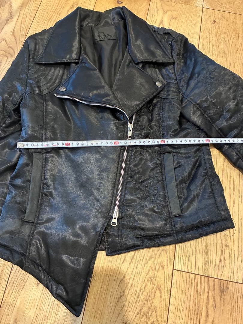 整*理様 h.ANARCHY変形黒ライダースダウンジャケット