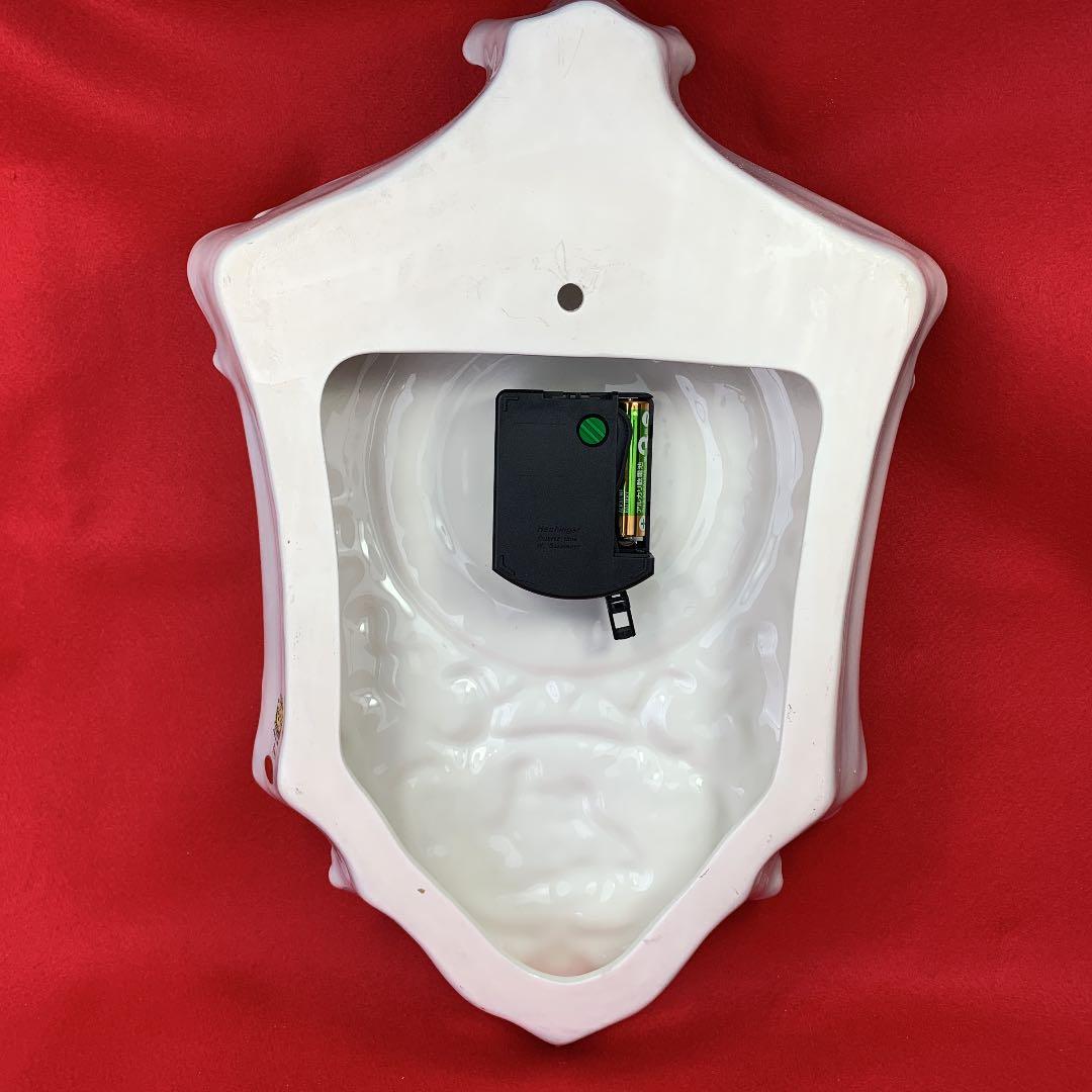 イタリー製 陶器振り子時計 カポディモンテ　壁掛け　　イタリー製