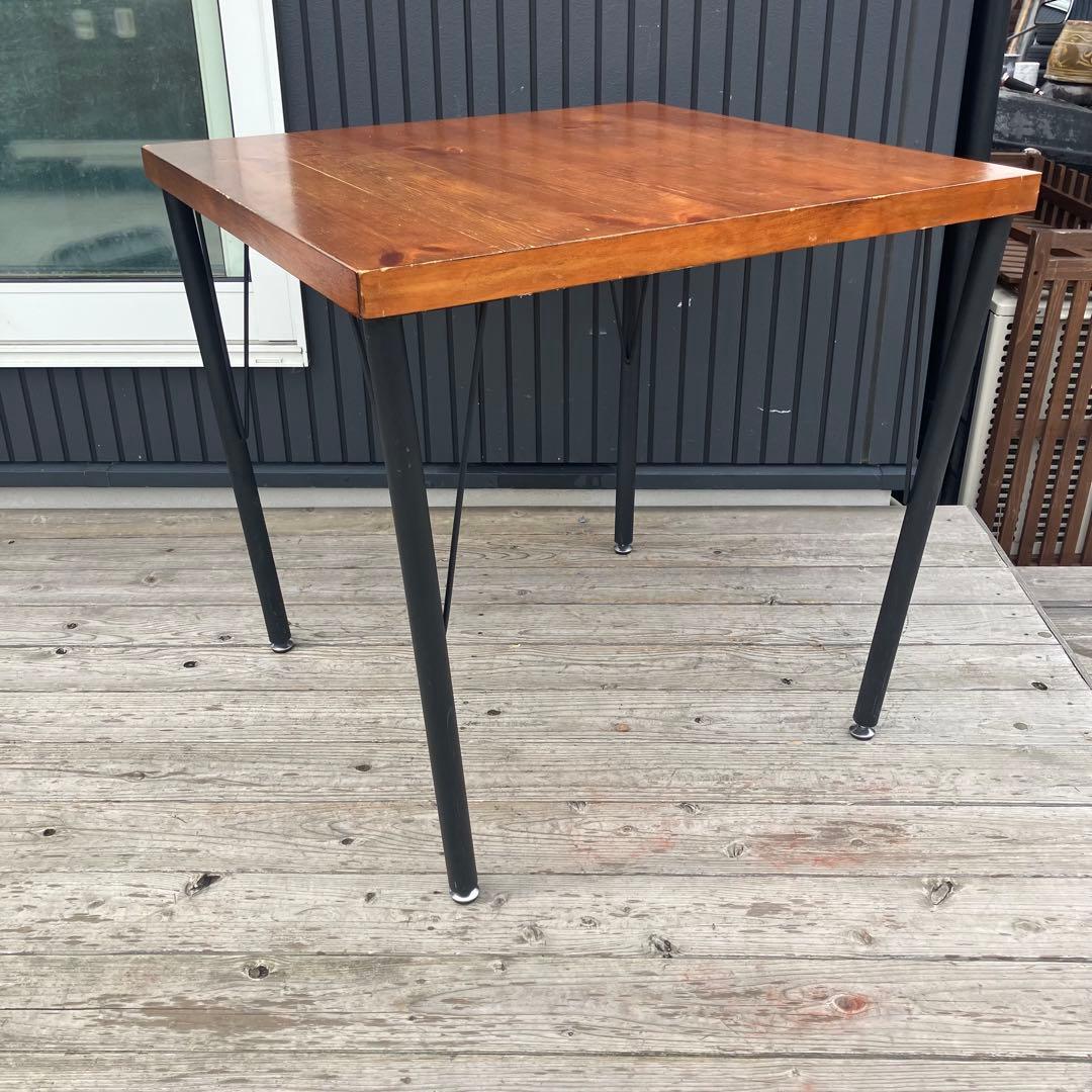 北欧レトロ 三栄 インダストリアル スチール脚 ダイニングテーブル ビンテージ