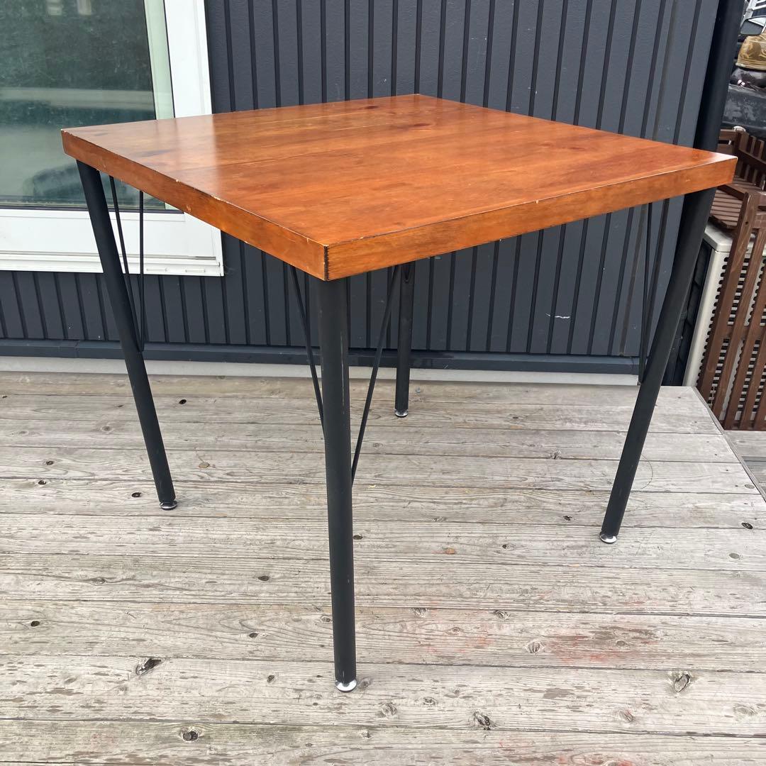北欧レトロ 三栄 インダストリアル スチール脚 ダイニングテーブル ビンテージ