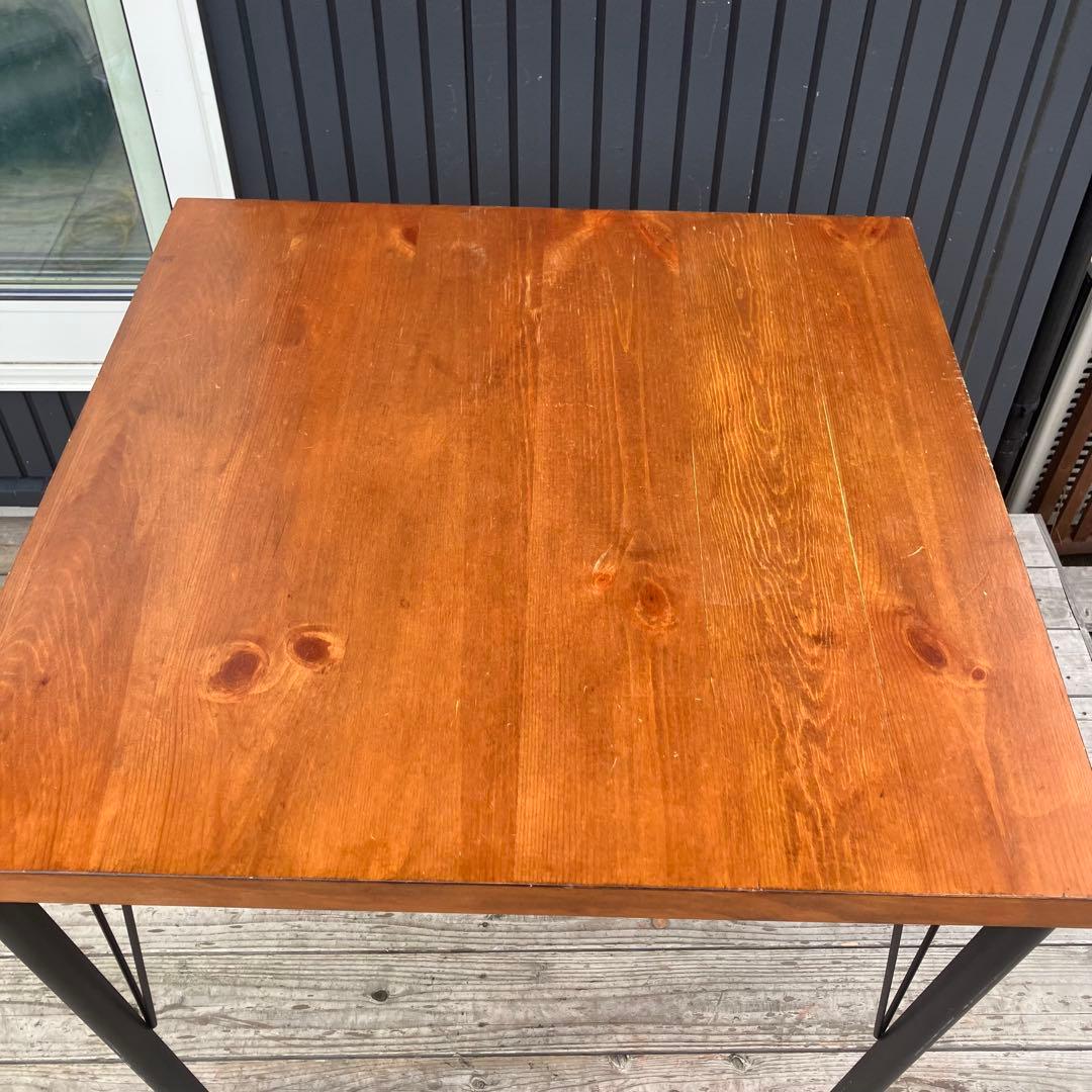 北欧レトロ 三栄 インダストリアル スチール脚 ダイニングテーブル ビンテージ