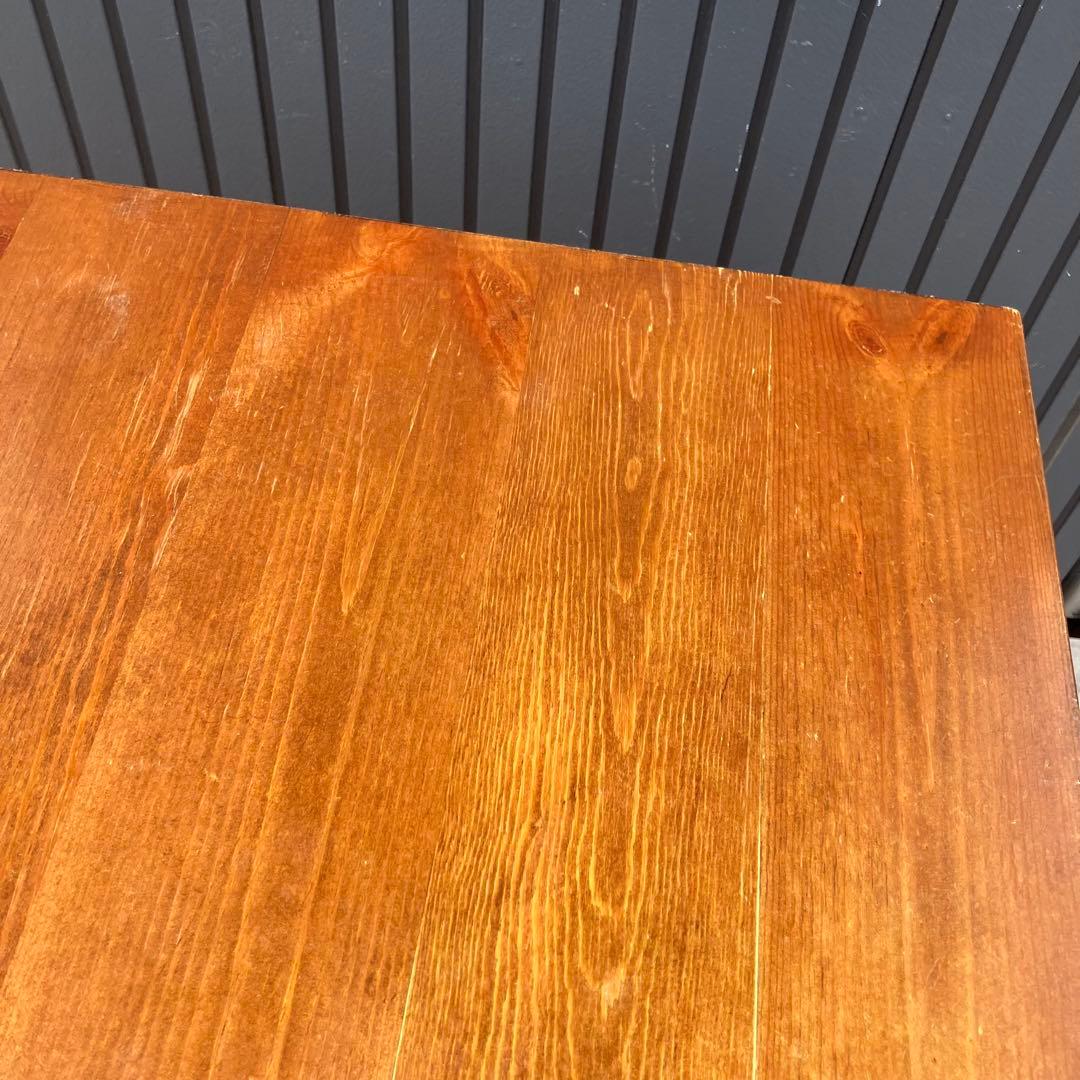 北欧レトロ 三栄 インダストリアル スチール脚 ダイニングテーブル ビンテージ