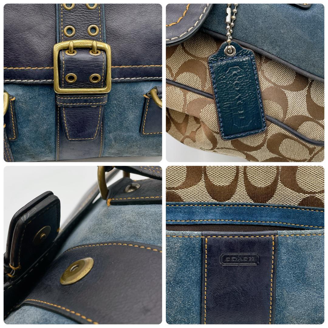 COACH スエード ソーホー シグネチャー トートバッグ　f462